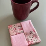 Sous-verre / sous tasse en tissu - Miniature 1