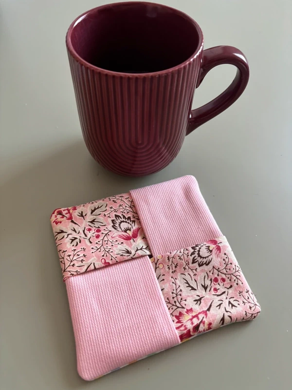 Sous-verre / sous tasse en tissu