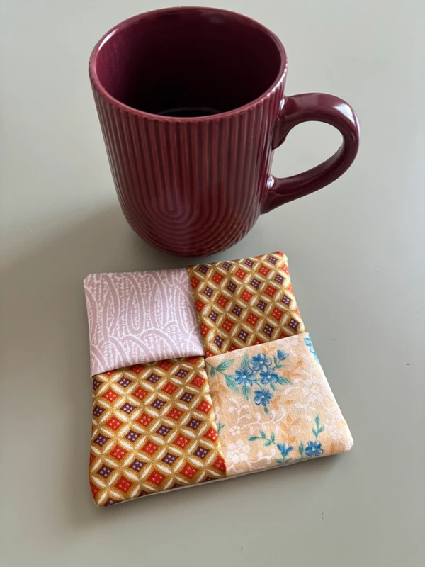 Sous-verre / sous tasse en tissu