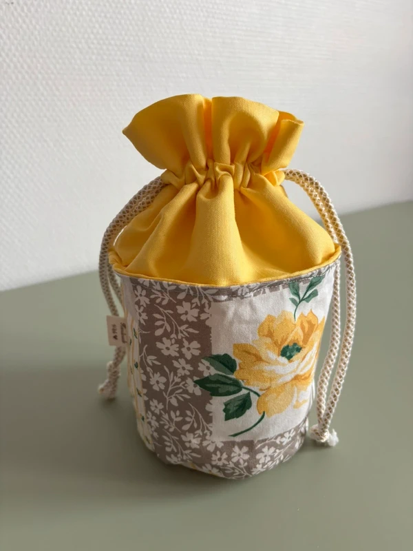 Pochon rond en tissu