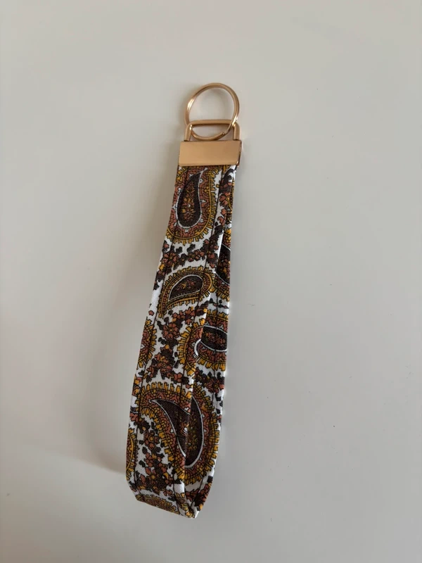 Porte-clés dragonne en tissu