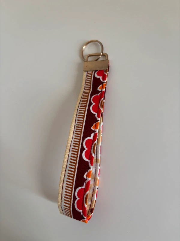 Porte-clés dragonne en tissu