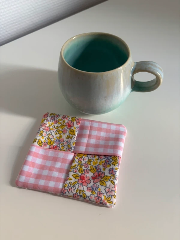 Sous-verre / sous tasse en tissu