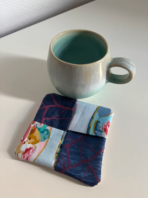 Sous-verre / sous tasse en tissu