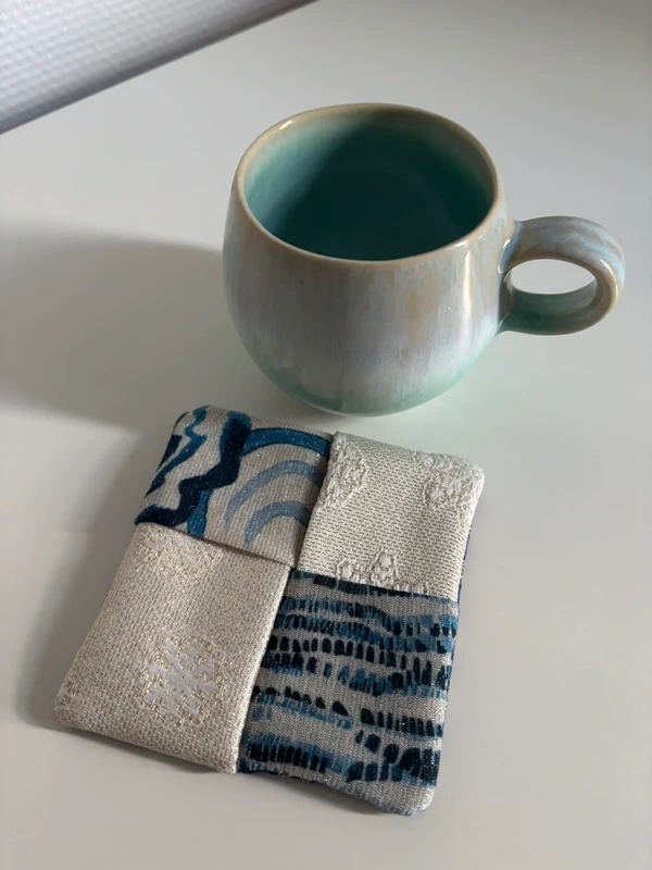 Sous-verre / sous tasse en tissu