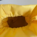 Pochon rond en tissu jaune et doré - Miniature 2